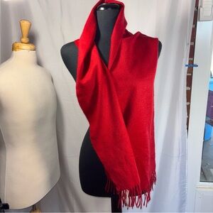Vibrant Red Women's Scarf Macys Charter Club New with tags100% cashmere